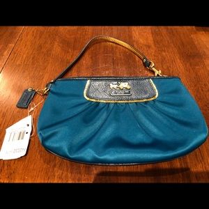 Coach Teal Wristlet Clutch - NWT